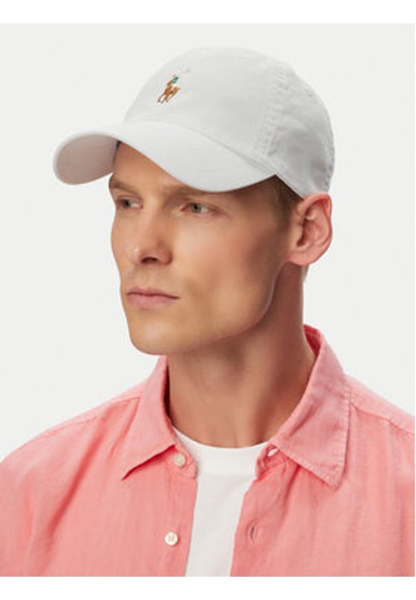 Polo Ralph Lauren Czapka z daszkiem 710834737019 Biały. Kolor: biały. Materiał: bawełna
