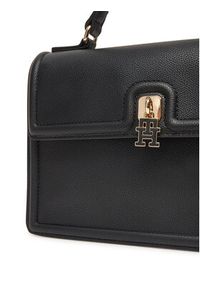 TOMMY HILFIGER - Tommy Hilfiger Torebka Th Eternity Mini Satchel AW0AW17176 Czarny. Kolor: czarny. Materiał: skórzane #4
