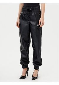 Karl Lagerfeld Jeans Spodnie z imitacji skóry A1W10059 Czarny Regular Fit. Kolor: czarny. Materiał: syntetyk #1