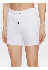 DKNY Sport Szorty sportowe DP3S4993 Biały Regular Fit. Kolor: biały. Materiał: bawełna #1