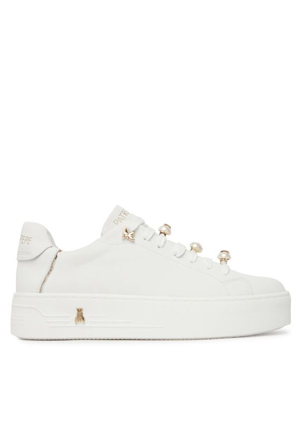 Patrizia Pepe Sneakersy PPJ358.27 Biały. Kolor: biały. Materiał: skóra