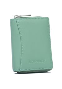ROVICKY - Portfel damski Rovicky R-23-17-LFN j. zielony. Kolor: zielony. Materiał: skóra