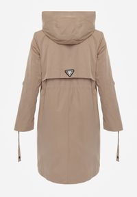 Born2be - Brązowa Przejściowa Kurtka Parka z Kapturem i Podwijanymi Rękawami Tinarose. Okazja: na spacer, na co dzień. Typ kołnierza: kaptur. Kolor: brązowy. Materiał: jeans, dresówka. Styl: casual #3