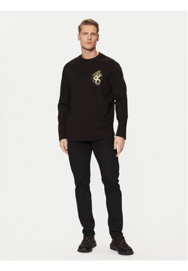 Armani Exchange Longsleeve XM000214 AF10356 UC001 Czarny Regular Fit. Kolor: czarny. Materiał: bawełna. Długość rękawa: długi rękaw