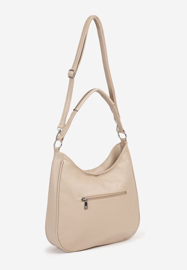 Born2be - Ciemnobeżowa Torebka Typu Shopper Ozdobiona Frędzlami Felluria. Kolor: beżowy. Wzór: aplikacja. Dodatki: z frędzlami. Styl: biznesowy, klasyczny, elegancki, casual