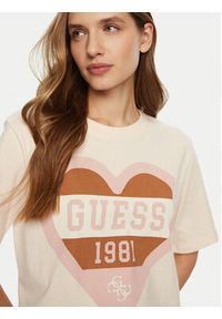 Guess T-Shirt V5RI01 I3Z14 Écru Regular Fit. Materiał: bawełna #5
