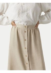 Vero Moda Spódnica midi Melaney 10304134 Beżowy Regular Fit. Kolor: beżowy. Materiał: syntetyk #2