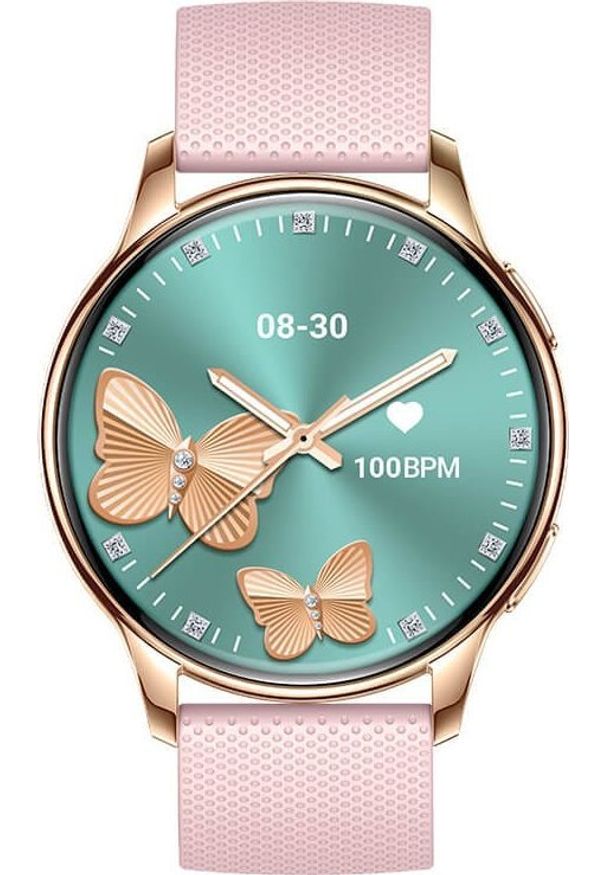 Wasserman - Smartwatch damski Valdus VL39 PRO AMOLED, menu PL, pink. Rodzaj zegarka: smartwatch