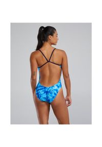 Strój pływacki damski TYR Cutoutfit Swimsuit - Azultec. Kolor: niebieski