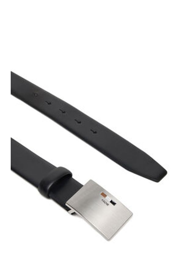 BOSS Pasek Męski 50537467 Czarny. Kolor: czarny. Materiał: skóra