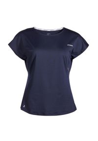 ARTENGO - Koszulka tenisowa z okrągłym dekoltem damska Artengo Soft Dry 500. Kolor: niebieski. Materiał: materiał, poliester, elastan. Sport: tenis