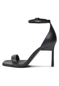Calvin Klein Sandały Heel Sandal 90 Pearl Lth HW0HW02066 Czarny. Kolor: czarny. Materiał: skóra #6