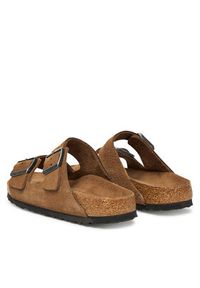 Birkenstock Klapki Arizona Sfb 1030865 Brązowy. Kolor: brązowy. Materiał: skóra, zamsz