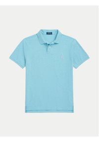 Polo Ralph Lauren Polo 710536856414 Błękitny Slim Fit. Typ kołnierza: polo. Kolor: niebieski. Materiał: bawełna
