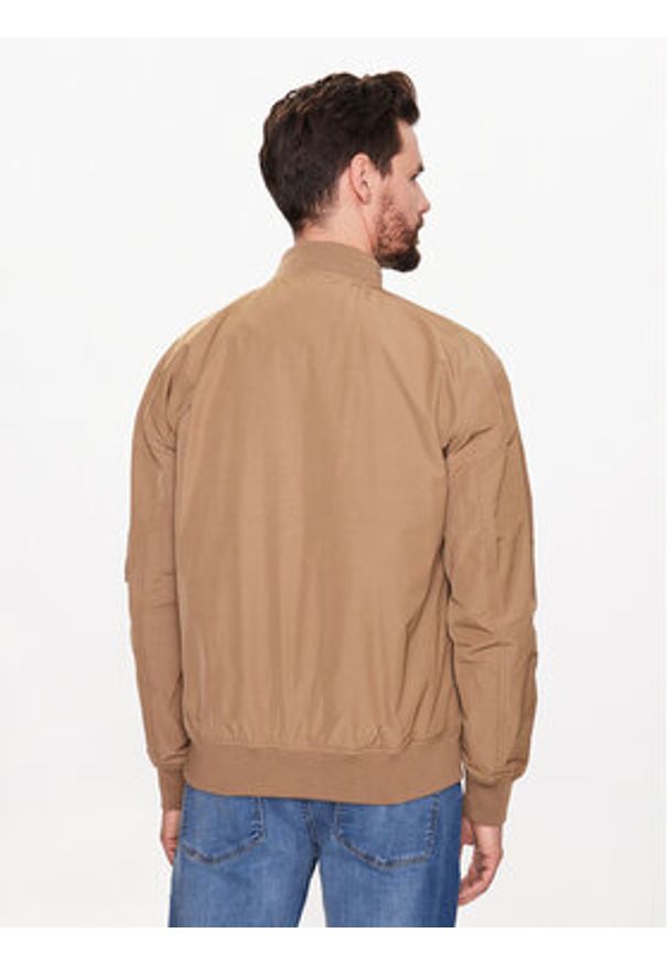 Lindbergh Kurtka bomber 30-321000 Brązowy Regular Fit. Kolor: brązowy. Materiał: bawełna, syntetyk