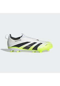 Adidas - Buty piłkarskie dla dzieci ADIDAS Predator League Laceless FG/MG. Szerokość cholewki: normalna. Sport: piłka nożna