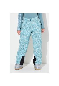 ULLA POPKEN - Damskie Spodnie narciarskie wodoodporny regulowane zapięcie na rzep z recyklingu. Kolekcja: plus size. Kolor: zielony. Materiał: elastan, poliester, materiał. Sezon: zima. Sport: narciarstwo