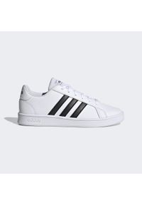 Buty Dziecko Adidas Grand Court biały. Okazja: na co dzień. Kolor: czarny, biały, wielokolorowy. Sport: turystyka piesza