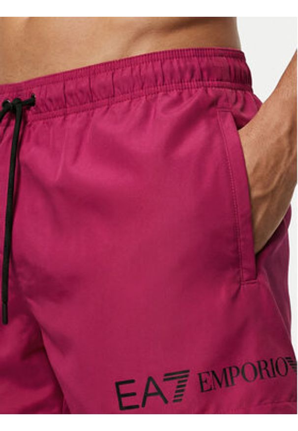 EA7 Emporio Armani Szorty kąpielowe 7M002000 AF13049 MA102 Różowy Regular Fit. Kolor: różowy. Materiał: syntetyk
