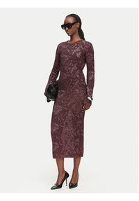 Liu Jo Spódnica ołówkowa WF6096 MA26S Fioletowy Slim Fit. Kolor: fioletowy. Materiał: bawełna #5