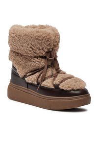 DeeZee Śniegowce LORRAINE N10386 Brązowy. Kolor: brązowy. Materiał: materiał #3