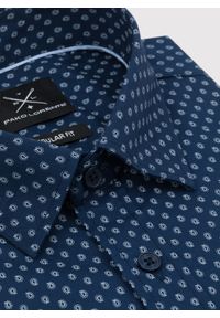 PAKO LORENTE – Granatowa koszula o prostym kroju we wzór paisley P24SF-1X-029-G-R - Pako Lorente. Kolor: niebieski. Długość rękawa: długi rękaw. Długość: długie. Wzór: paisley #8