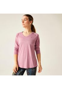 DARE 2B - Koszulka damska Discern Active. Kolor: różowy, wielokolorowy, fioletowy. Długość rękawa: długi rękaw. Długość: długie. Sport: turystyka piesza #1