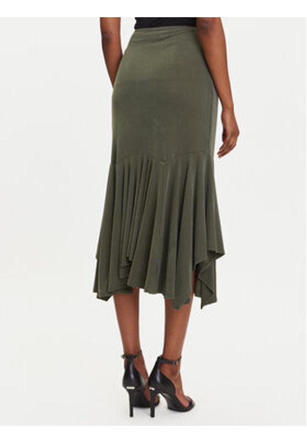Guess Spódnica midi W5YD85 KCTB2 Zielony Regular Fit. Kolor: zielony. Materiał: wiskoza
