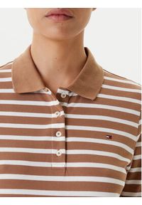 TOMMY HILFIGER - Tommy Hilfiger Polo 1895 WW0WW43224 Brązowy Regular Fit. Typ kołnierza: polo. Kolor: brązowy. Materiał: bawełna #2