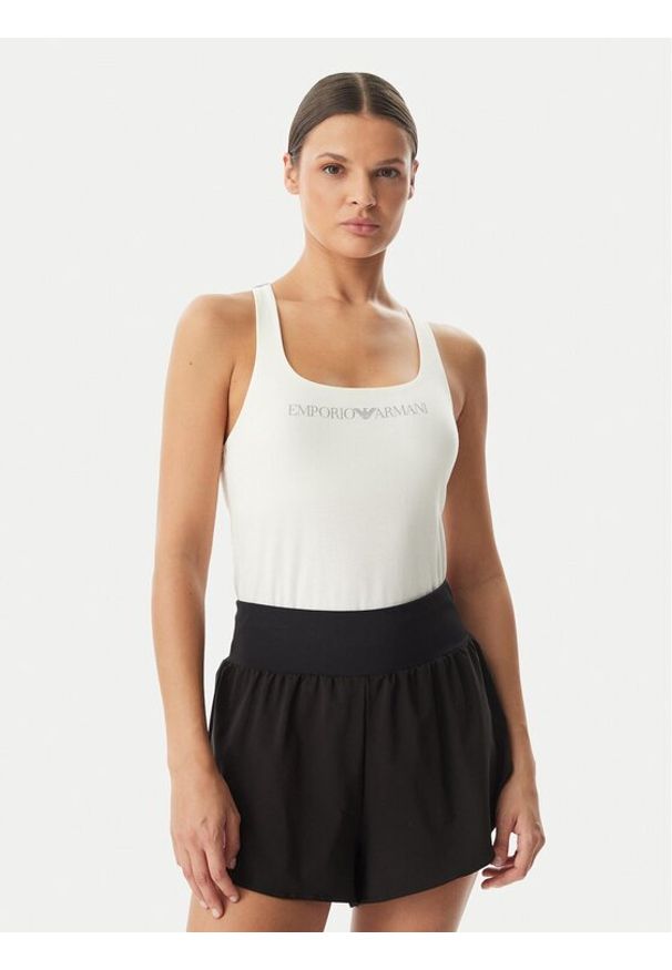 Emporio Armani Underwear Top EW002903 AF19026 U1131 Biały Slim Fit. Kolor: biały. Materiał: bawełna