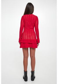 Twinset Milano - Sukienka ażurowa mini TWINSET. Wzór: ażurowy. Długość: mini #4