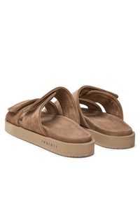 Inuikii Klapki Suede Double Band 50102-510 Beżowy. Kolor: beżowy. Materiał: zamsz, skóra