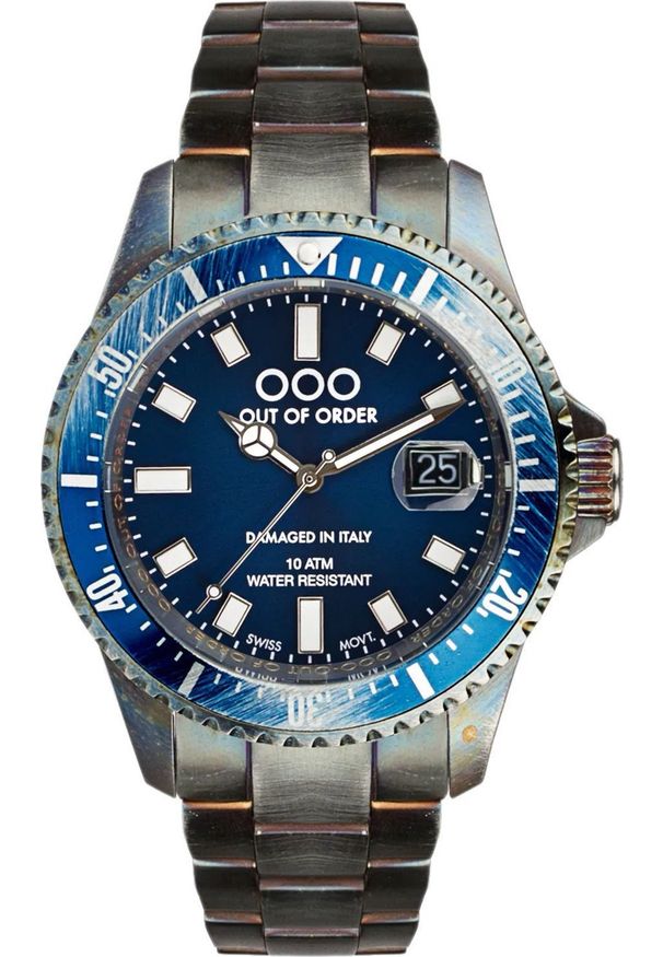 NoName - Zegarek Zegarek męski Out Of Order 001.18-BL.CR szary. Kolor: szary