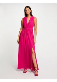 Morgan Sukienka wieczorowa 231-ROOL Różowy Regular Fit. Kolor: różowy. Materiał: syntetyk. Styl: wizytowy