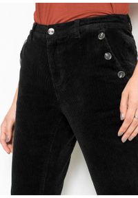 Spodnie sztruksowe ze stretchem BOOTCUT bonprix czarny. Kolor: czarny. Materiał: bawełna, elastan, materiał, sztruks. Długość: długie #3