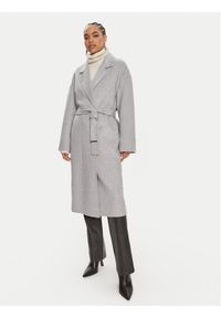 Calvin Klein Płaszcz wełniany K20K207089 Szary Oversize. Kolor: szary. Materiał: wełna
