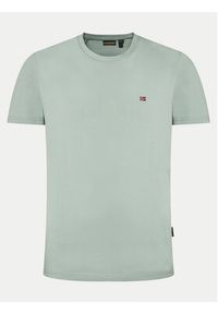 Napapijri T-Shirt Salis NP0A4H8D Khaki Regular Fit. Kolor: brązowy. Materiał: bawełna #8