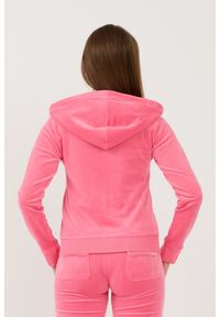Juicy Couture - JUICY COUTURE Różowa damska bluza Robertson Hoodie, Rozmiar L. Kolor: różowy #4