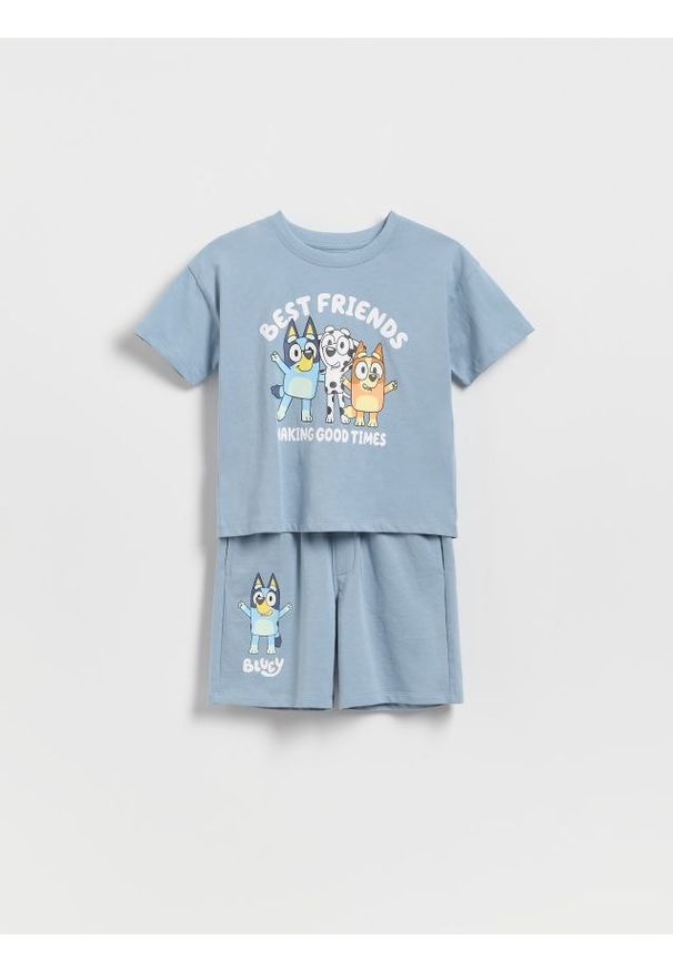 Reserved - Bawełniany komplet Bluey - jasnoniebieski. Kolor: niebieski. Materiał: bawełna