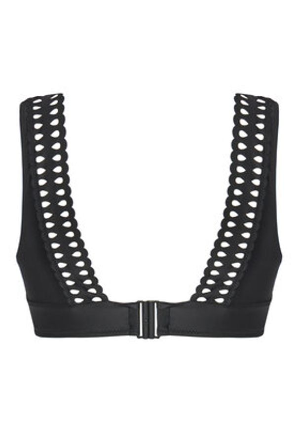 BOSS Góra od bikini Eyelet 50540665 Czarny. Kolor: czarny. Materiał: syntetyk
