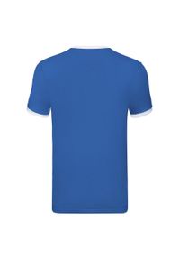 FRUIT OF THE LOOM - Męska Koszulka Ringer 160. Kolor: niebieski, biały, wielokolorowy. Sport: turystyka piesza