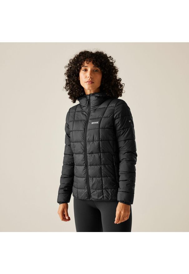 Regatta - Kurtka damska przejściowa ocieplana Asper. Kolor: czarny. Materiał: puch, syntetyk. Sport: turystyka piesza