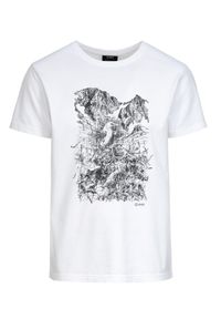Ochnik - T-shirt męski. Kolor: biały. Materiał: bawełna. Wzór: nadruk #2