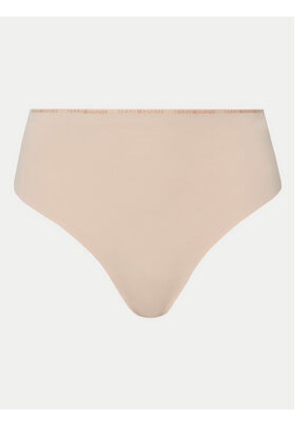 TOMMY HILFIGER - Tommy Hilfiger Stringi UW0UW05216 Beżowy. Kolor: beżowy. Materiał: syntetyk