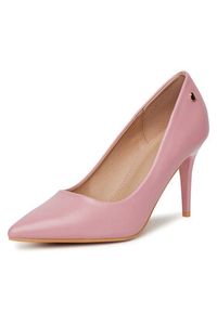 DeeZee Szpilki EZ-23-1A Różowy. Kolor: różowy. Materiał: materiał. Obcas: na szpilce #5