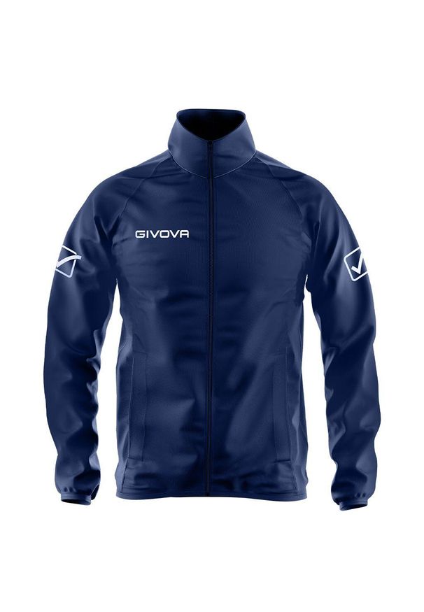 Kurtka Sportowa Givova Basico 3XL - Lekka i Wodoodporna. Kolor: niebieski. Materiał: nylon. Sezon: zima. Sport: bieganie, piłka nożna