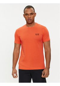 EA7 Emporio Armani T-Shirt 8NPT51 PJM9Z 1661 Pomarańczowy Regular Fit. Kolor: pomarańczowy. Materiał: bawełna