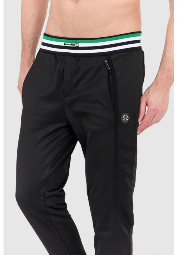 Philipp Plein - PHILIPP PLEIN Dres męski z czaszką i kośćmi, Rozmiar XXL. Kolor: czarny. Materiał: dresówka