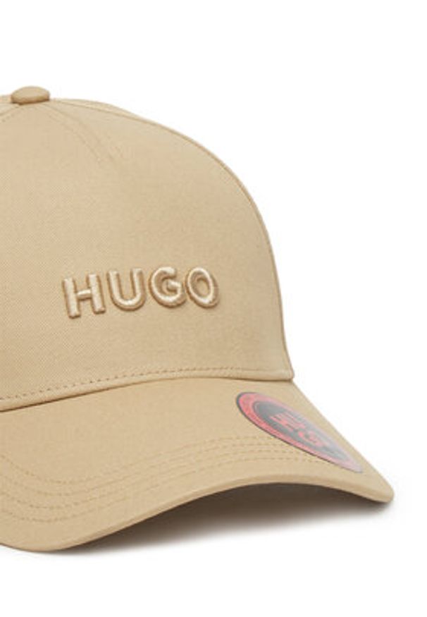 Hugo - HUGO Czapka z daszkiem Jude 50533410 Beżowy. Kolor: beżowy. Materiał: bawełna, materiał