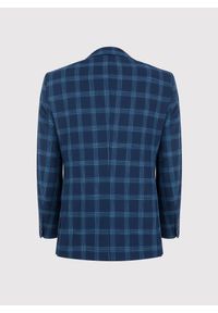 Pako Lorente - PAKO LORENTE – Granatowa marynarka garniturowa w niebieską kratę. Kolor: niebieski. Materiał: poliester, elastan, wiskoza #7